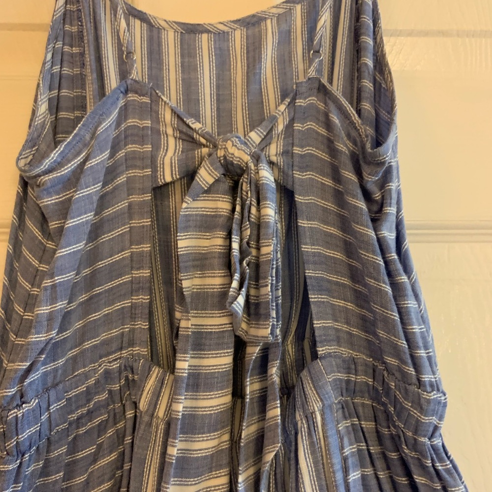 LOFT /women’s Beach dress, S, light blue and white - Picture 6 of 9